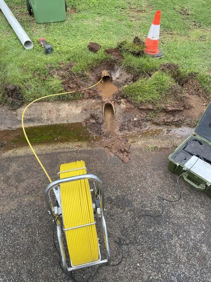Emergency drain excavation and pipe inspection in Stockport
